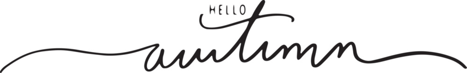 hello autumn text font calligraphy hand wrtten lettering decoration ornamant symbol banner sign card template show product advertisement marketing maple sping autumn season start winter sale mid night © StreetOnCamara