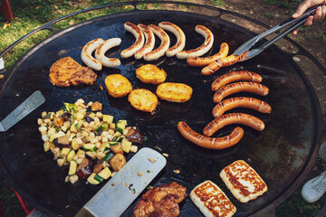Grillplatte, Grillen auf einer Plancha