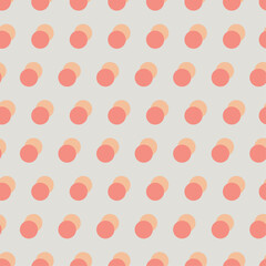 Retro polka dots seamless pattern with background. Vector seamless pattern for wallpaper, print, gift, background, textile, print, decor, decoration and more