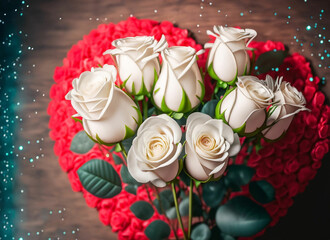 white roses close-up