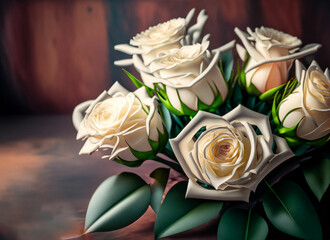 white roses close-up