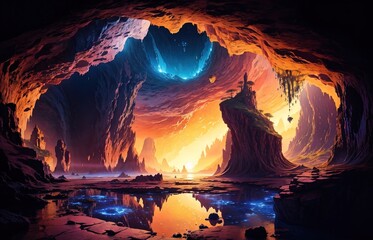 Fantasy Entrance Of The Cave LeadingTo Another World