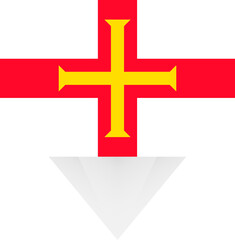 Obraz premium Guernsey national flag.