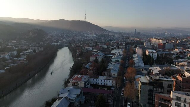 Aerial view of Old Tbilisi. Georgia