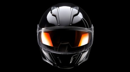 Illustration of a black helmet on a dark background
