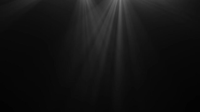 Spot Lights Background Loop. Three white bright stage lights pointing in middle with different sizes. Black and White