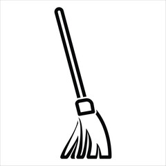 broom icon vector design template