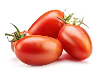 Vibrant Roma Tomatoes Isolated on a White Background
