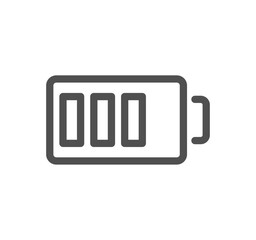 Battery related icon outline and linear vector.