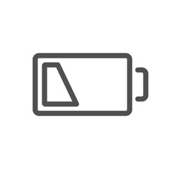 Battery related icon outline and linear vector.