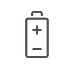 Battery related icon outline and linear vector.