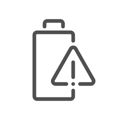 Battery related icon outline and linear vector.