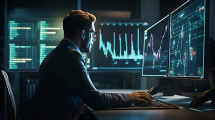 An investment advisor or a financial planner using AI algorithms to analyze market trends and generate personalized investment recommendations