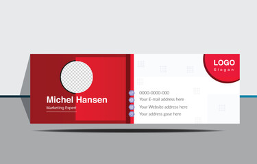 personal redemail signature template signature simple corporate template clean creative minimalist email signature social web banner template modern business signature template, horizontal design