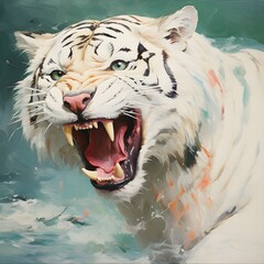 White Tiger Agressive