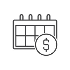 Calendar payday icon, payment salary date icon