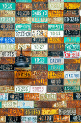 License Plate Wall in Crested Butte Colorado
