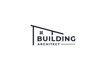 Building architecture logo design word mark concept