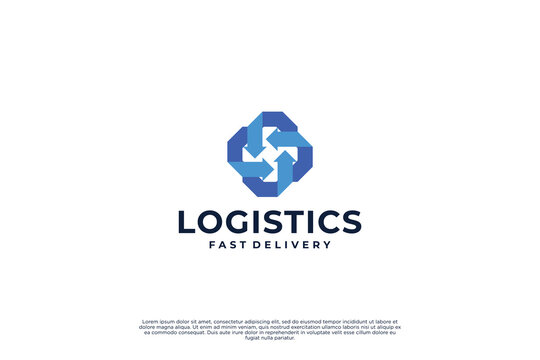 Modern delivery service logo design.
