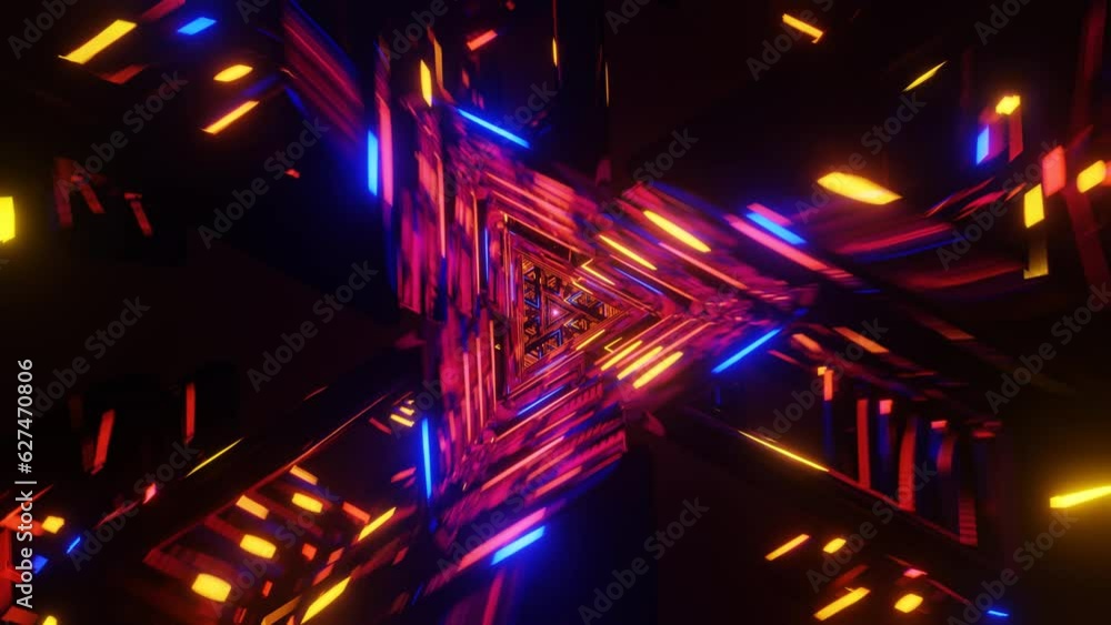 Aufkleber vibrant and radiant seamless loop featuring a mesmerizing neon hypnotic pattern for vjs.