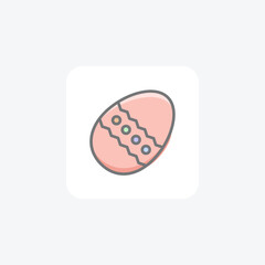 Dotted Egg, Easter, Egg Vector Awesome Icon