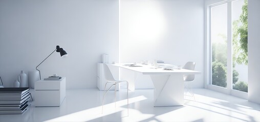 White minimalist living room with sofa. Scandinavian interior design. Generative AI, Generative, AI