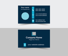 Modern vector creative corporate double-sided business card design template