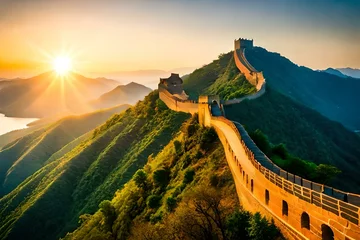 Abwaschbare Fototapete Chinesische Mauer great wall generated ai