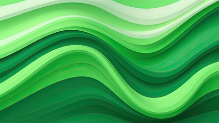 Green and white abstract wave pattern with a sense of movement.