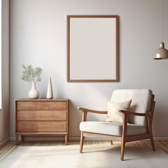 Vertical picture frame mockup © Alina Fomenko