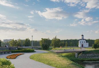 church on the river bank