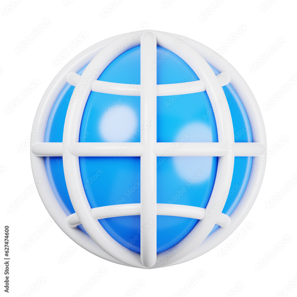 Poster browser isolated. general ui icon set concept. 3d render illustration