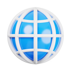 Browser isolated. General UI icon set concept. 3D Render illustration 