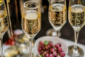 glasses of champagne