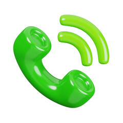 Phone call isolated. General UI icon set concept. 3D Render illustration 