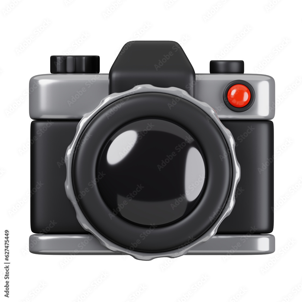 Poster camera isolated. general ui icon set concept. 3d render illustration
