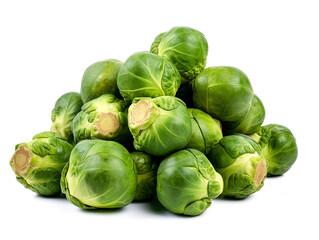 Brussel Sprouts isolated on white background