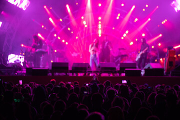 Blurred stage during live concert