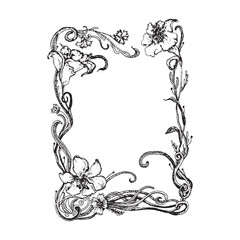 handdrawn wreath illustration, wreath drawing