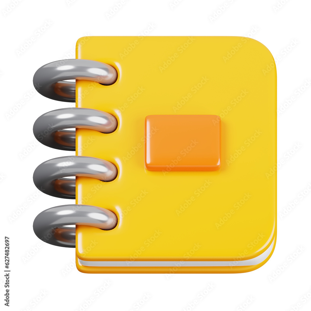 Poster notebook, note symbol isolated. general ui icon set concept. 3d render illustration