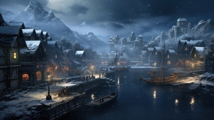 Naklejka premium Stunning Winter Game Art