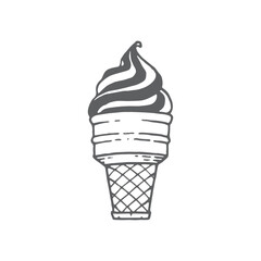 Ice cream Handdrawn element, Icecream illustration