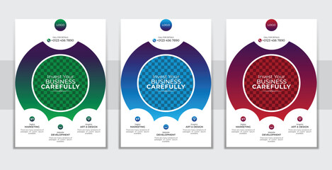 Modern Minimalistic Corporate business flyer design template 2022, 2023 ,2024. Modern, Creative and Professional leaflet vector design. Simple and minimalist promotion layout advertising.


