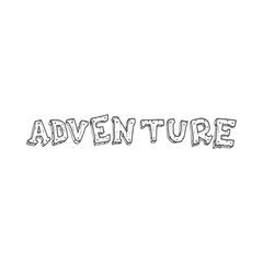 Adventure sign Handdrawn element, Adbenture lettering