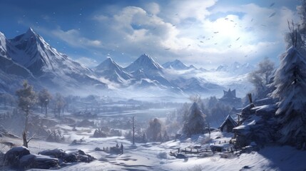 Fototapeta premium Amazing Winter Game Art