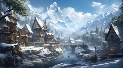 Fototapeta premium Amazing Winter Game Art