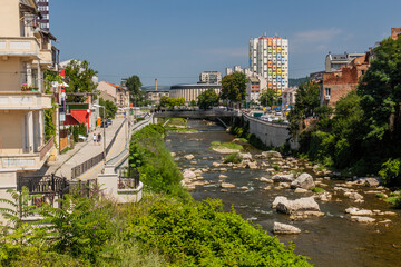 Fototapeta premium Jantra river in Gabrovo town, Bulgaria