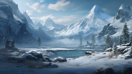 Obraz premium Amazing Winter Style Game Artwork