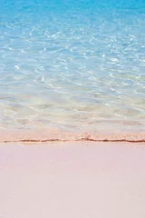 Crédence de cuisine en verre imprimé  Plage d'Elafonissi, Crète, Grèce Turquoise waters of Elafonisi beach breaking over the pink sand - Crete, Greece