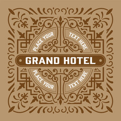 Western card with vintage style